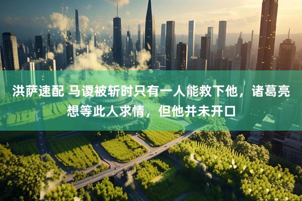 洪萨速配 马谡被斩时只有一人能救下他，诸葛亮想等此人求情，但他并未开口
